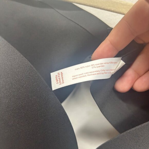 Cacique Black Full Coverage Underwire Bra 40DD Smooth Back Support Nylon Blend - Picture 5 of 10